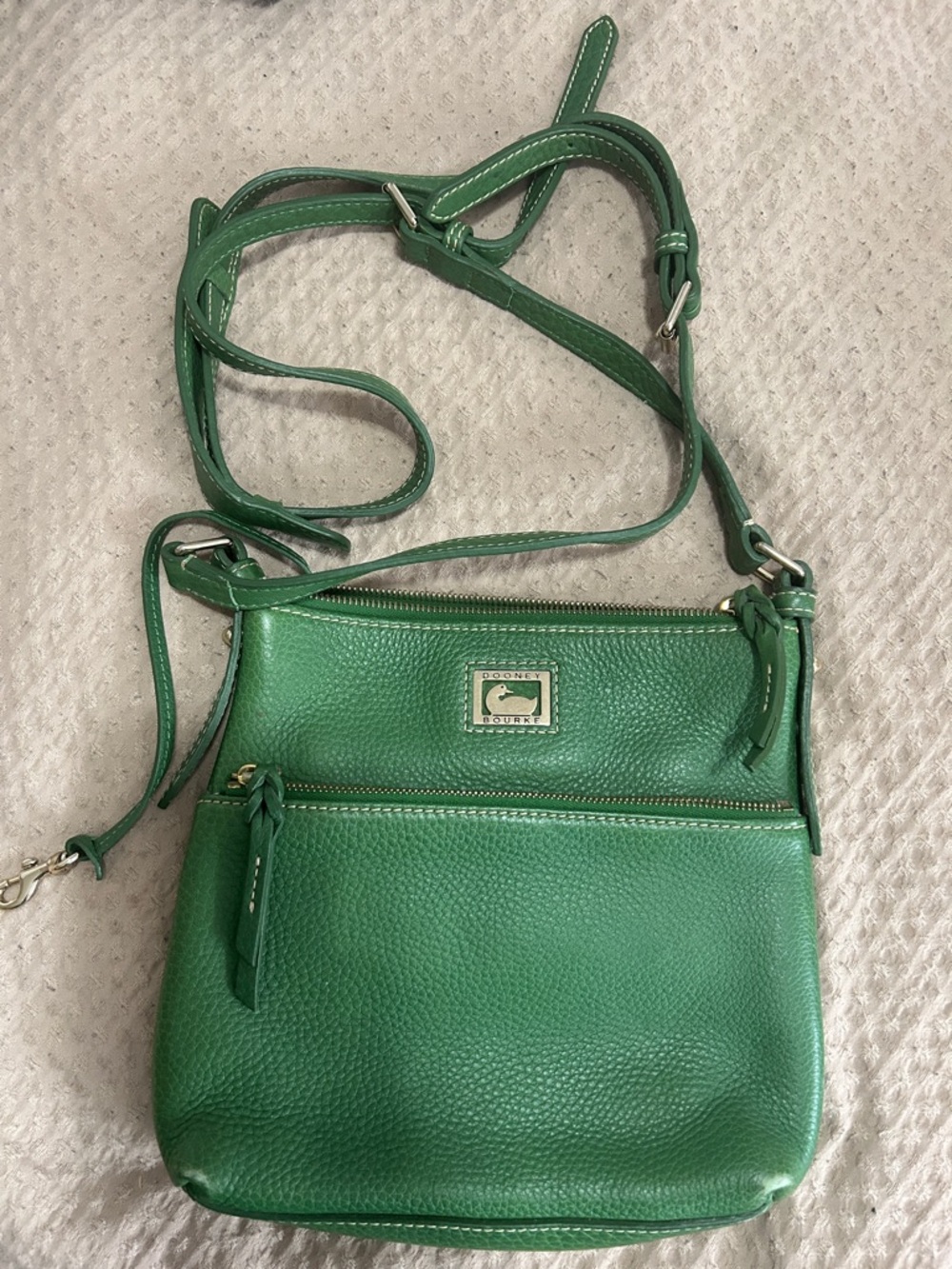 Dooney & Bourke Emerald Green Pebble Leather Crossbody